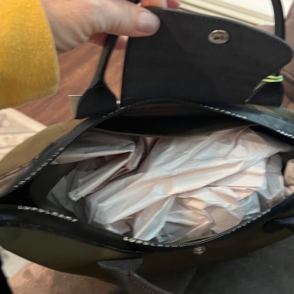 Longchamp Black and Khaki Handbag - Picture 5 of 9